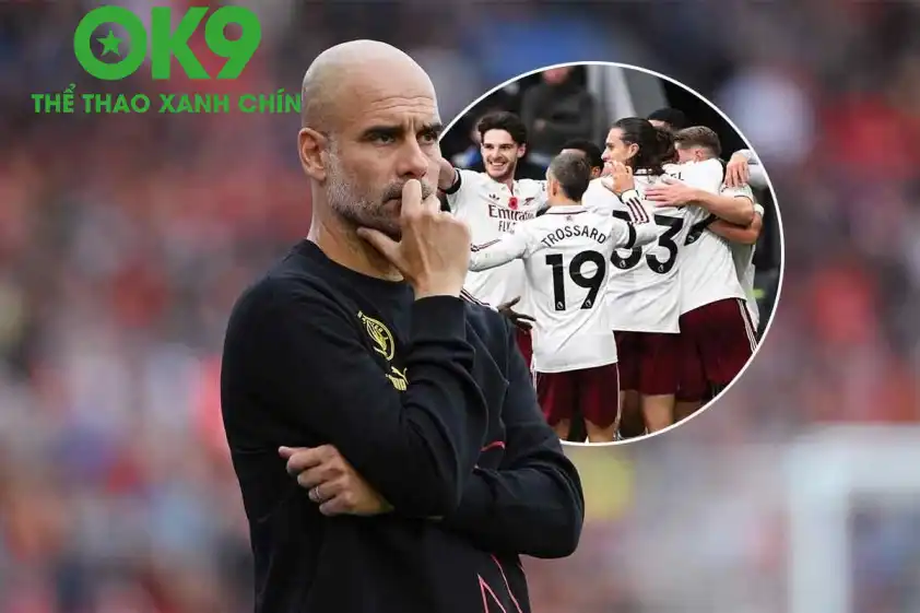HLV Pep Guardiola thừa nhận rằng Arsenal hiện tại là 'không thể ngăn cản' (Ảnh: AP). HLV Pep Guardiola thừa nhận rằng Arsenal hiện tại là 'không thể ngăn cản' (Ảnh: AP).